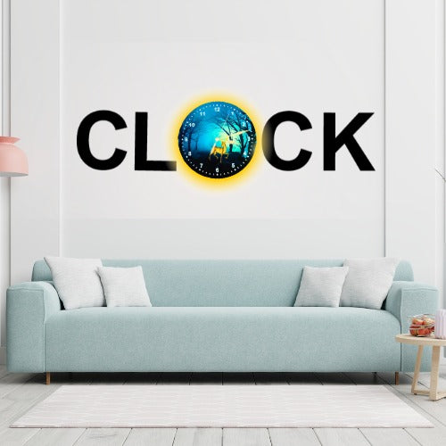 3d Wooden Alphabetic Clock